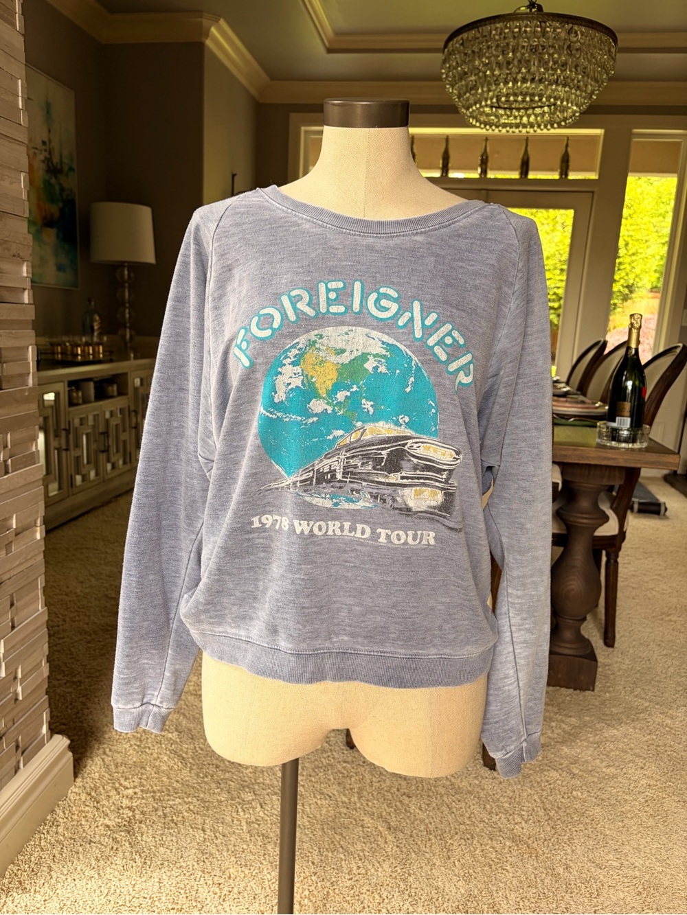 Chaser Light Blue 'Foreigner 1978 World Tour' Graphic Pullover